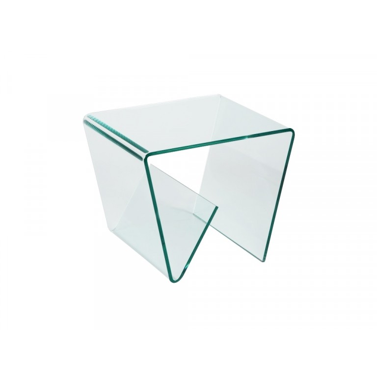 ANGLED GLASS MEDIA SIDE TABLE