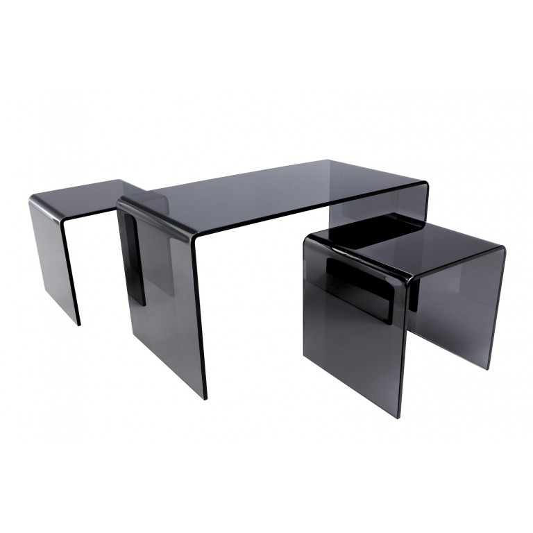 Nesting Tables Tables Glasstablesonline Nest Of 3 Tables Clear