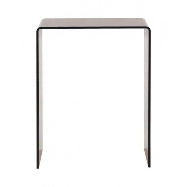 Smoked brown glass extra small console table - Glass Tables Online