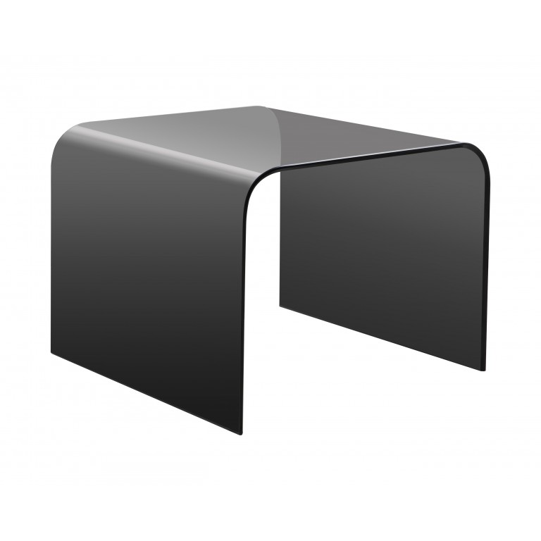 Smoked Glass Square Side Table Modern, Stylish, Retro & Contemporary