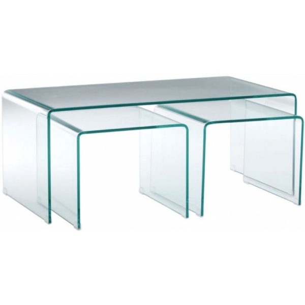 long glass nested table - Glass Tables Online
