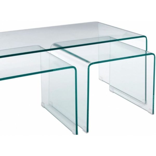 long glass nested table - Glass Tables Online