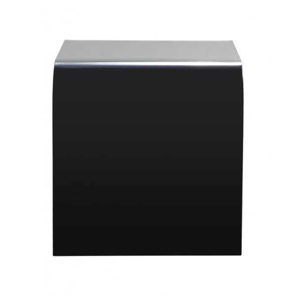 Pair of black glass extra curved side tables - Glass Tables Online