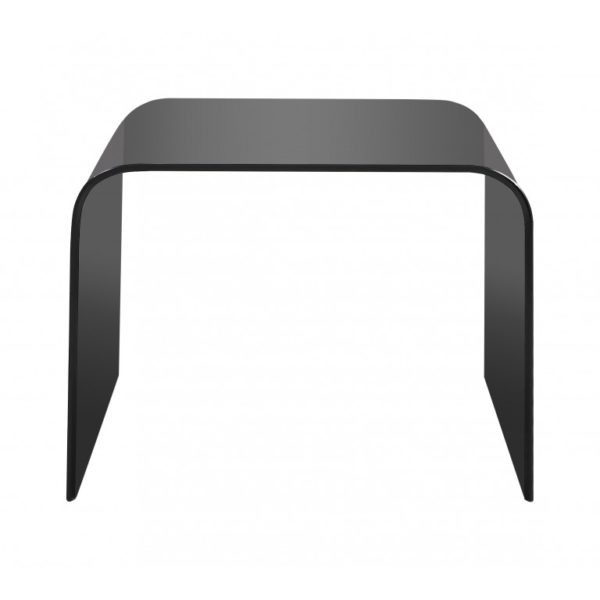 Smoked grey glass side table - Glass Tables Online