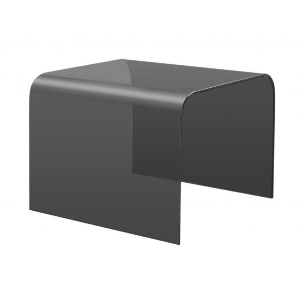 Smoked grey glass side table - Glass Tables Online