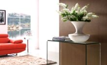 Clear glass console table - Glass Tables Online