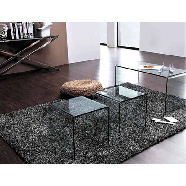 long glass nested table - Glass Tables Online