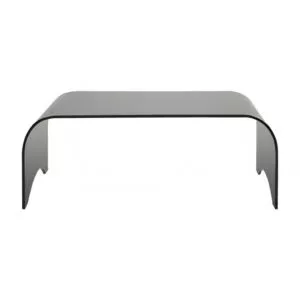 Smoked grey glass small coffee table