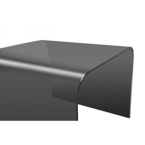 Smoked Glass Square Side Table
