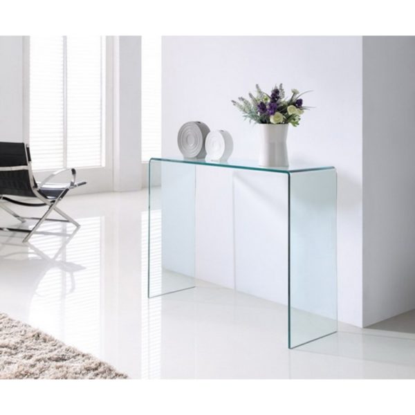 extra large clear glass console table - Glass Tables Online