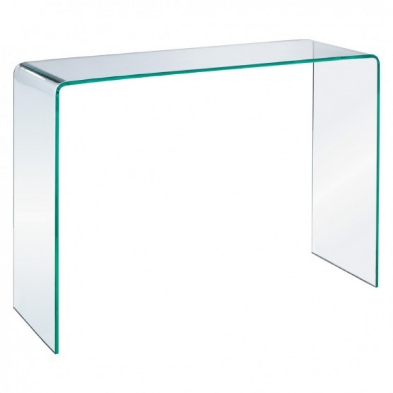 extra large clear glass console table - Glass Tables Online