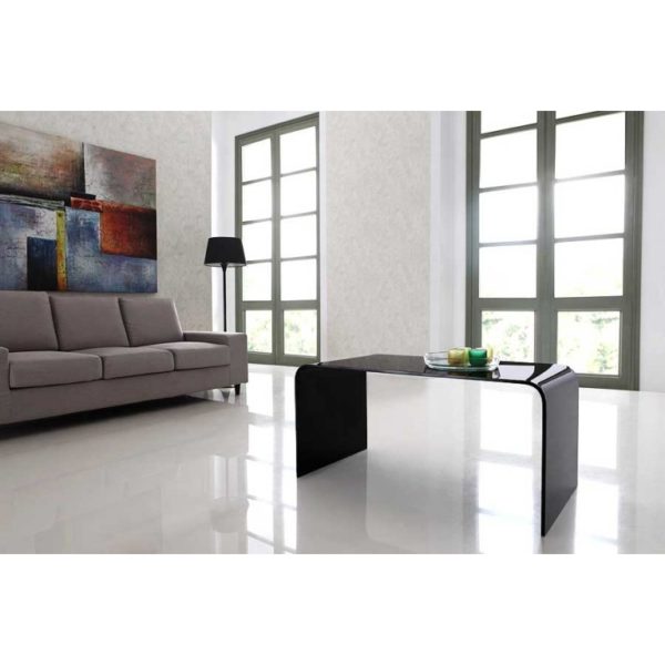 Black glass coffee table - Glass Tables Online