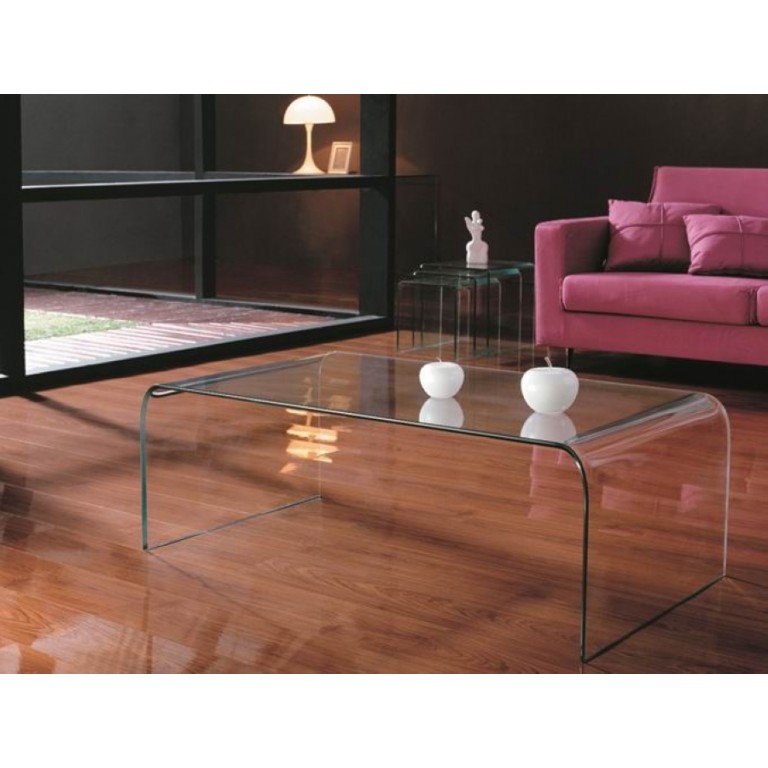 Extra Large Glass Coffee Table Modern, Modern Swirl Clear Or Smoke Glass Coffee Table