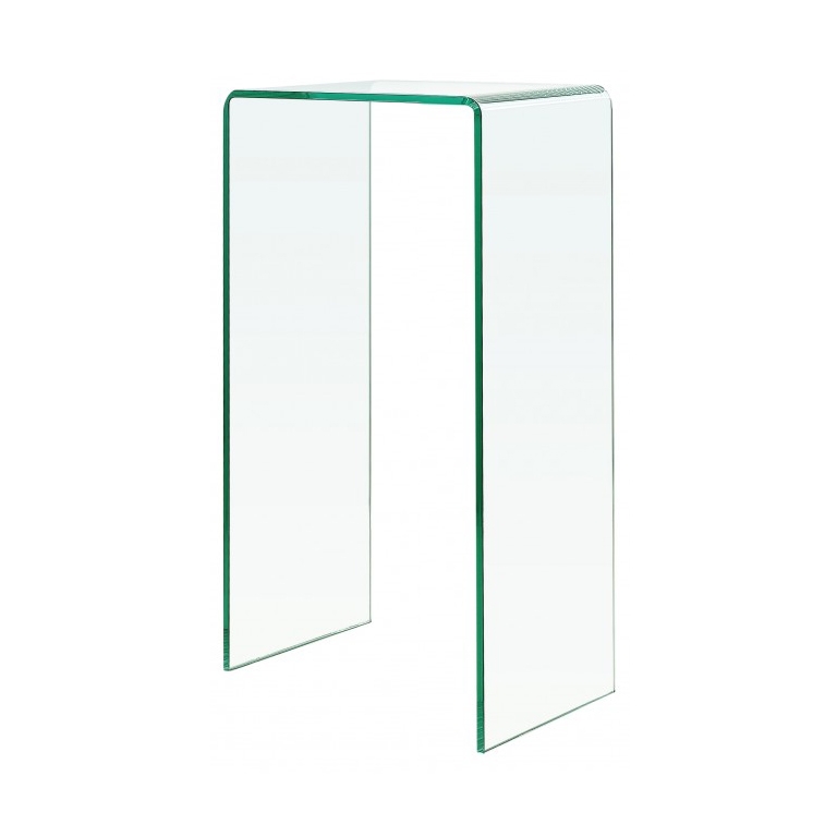 Glass Console Table Micro Tall Side, Tall Glass Console Table