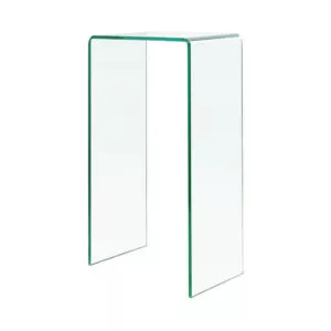 Micro clear glass console table