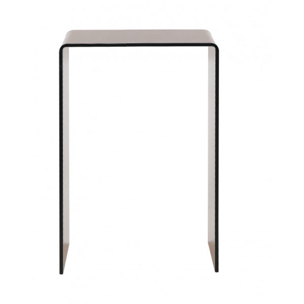 Smoked grey glass console table